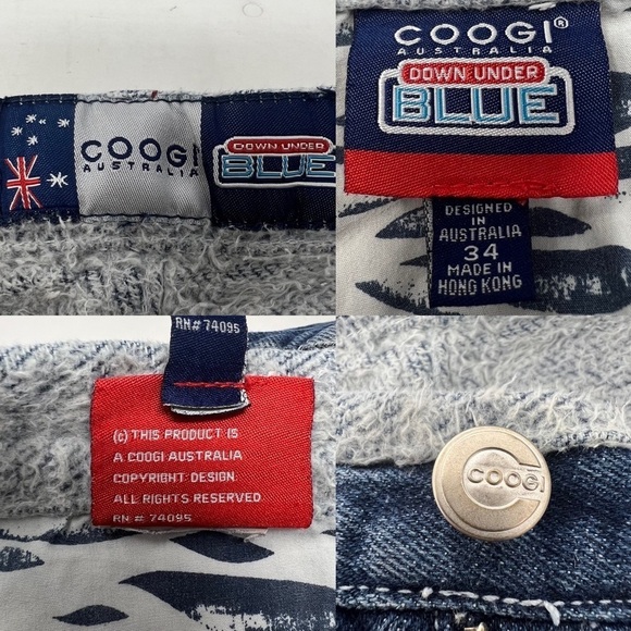 Y2K COOGI Thermal Lined Dark Wash Straight Leg Denim Blue Jeans Size 32 X 32 - Picture 6 of 15